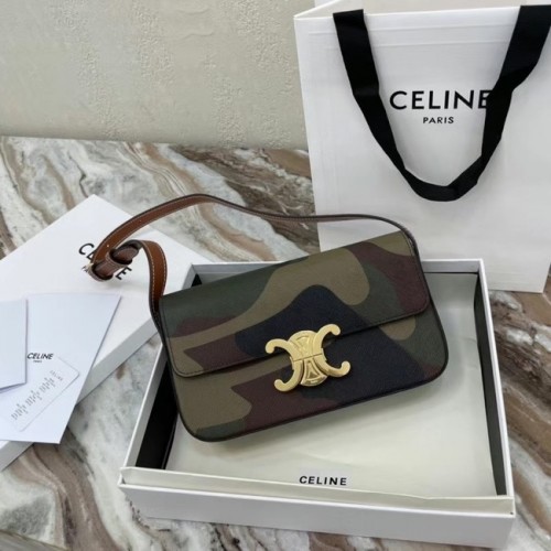Celine BOLSO DE HOMBRO TRIOMPHE DE LONA TRIOMPHE Y PIEL DE BECERRO 194143