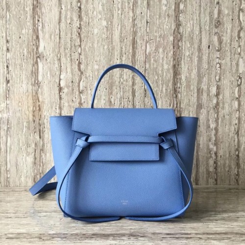 Celine mini Riñonera Original Piel de Becerro A98310 azul cielo