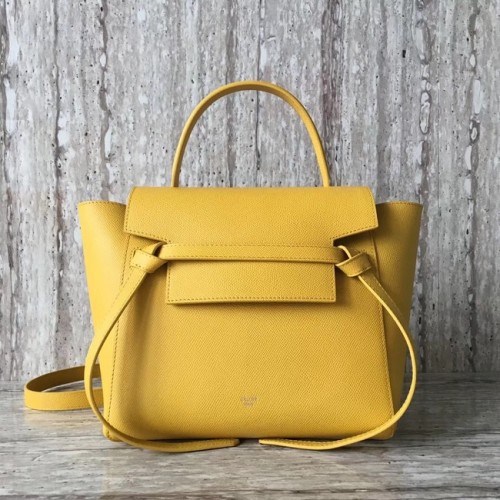 Celine mini Riñonera Original Piel de Becerro A98310 amarillo