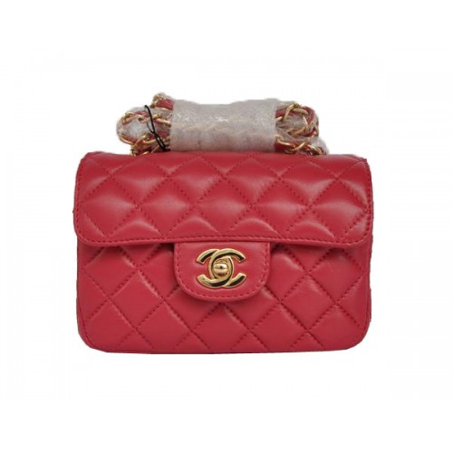 Cheap Chanel Classic mini Flap Bag 1115 Rose Sheepskin Golden Hardware