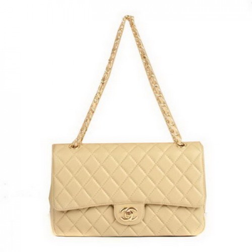 Bolsos Chanel Jumbo 1119 Cuero de albaricoque Herrajes dorados
