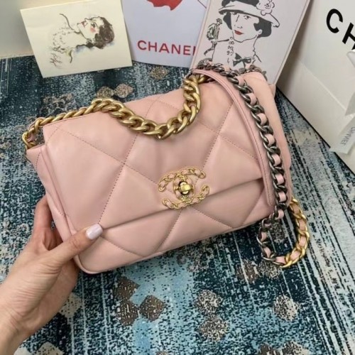 Bolso Chanel 19 solapa AS1160 AS1161 AS1162 rosa
