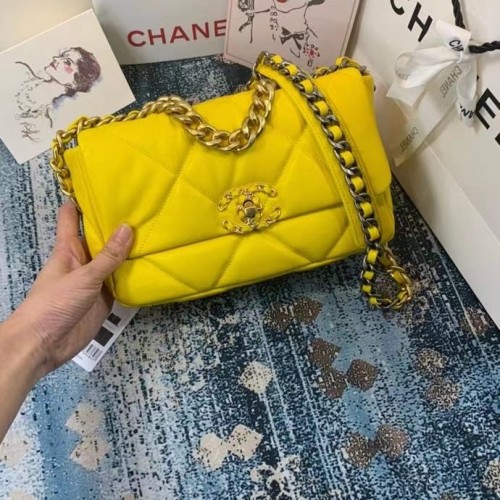 Bolso Chanel 19 solapa AS1160 AS1161 AS1162 amarillo