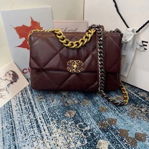 Bolso solapa Chanel 19 AS1161 Burdeos