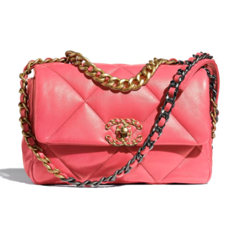 Bolso Chanel 19 solapa AS1161 Coral