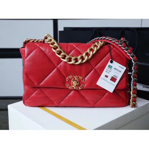 Bolso Chanel 19 solapa AS1161 rojo