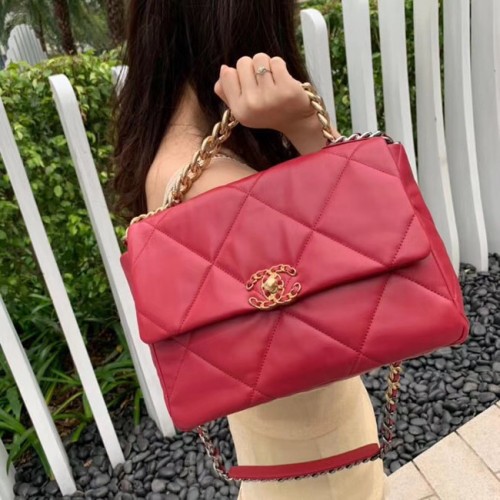 Bolso Chanel 19 solapa AS1161 rojo