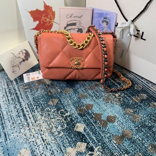 Bolso Chanel 19 solapa Piel Original AS1160 AS1161 AS1162 Coral