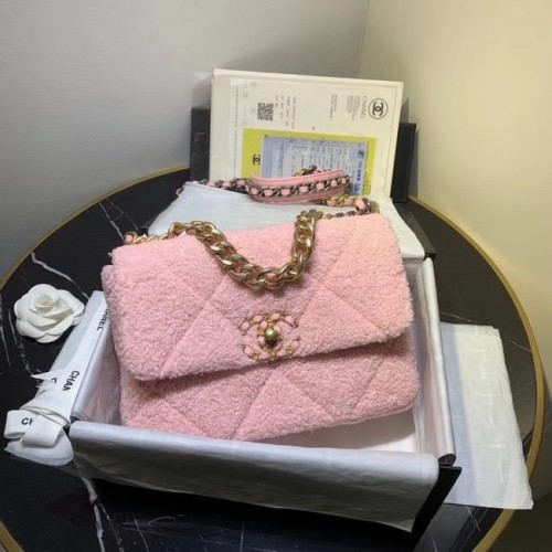 Bolso solapa Chanel 19 lana AS1160 rosa