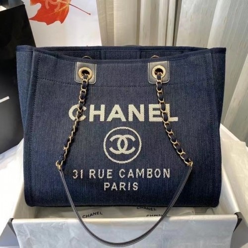 Chanel 19SS Shopping bag A67001 azul rey