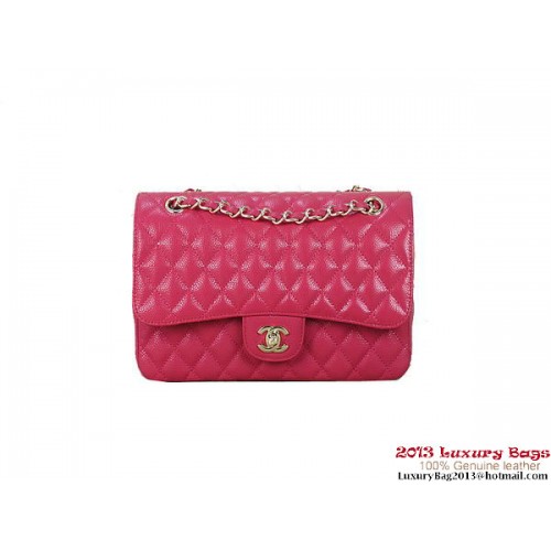 Chanel 2.55 Classic Flap Bag Rose Original Cannage Patterns Gold