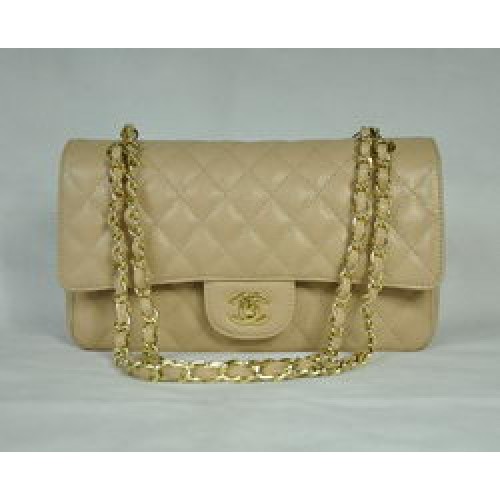 Chanel 2.55 Bolso con solapa acolchada 1112 Albaricoque con herrajes dorados