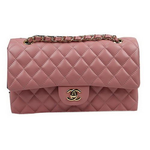 Bolsos Chanel Serie 2.55 Rosa Cuero Original CFA1112 Oro