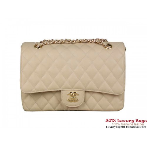 Chanel 2.55 Series Classic Flap Bag Original Cannage Patterns Cuero Albaricoque