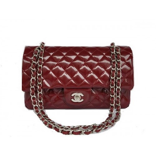 Cheap Chanel 2.55 Series Flap Bag 1112 Maroon Charol Silver Hardware