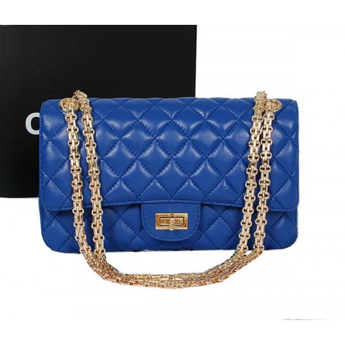 Chanel 2.55 Series Flap Bag A226 RoyalBlue Piel de oveja Oro