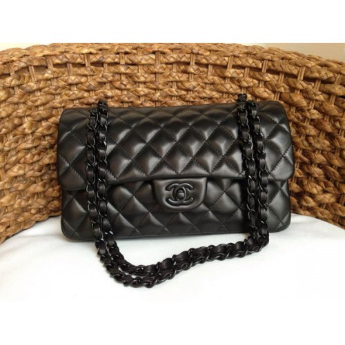 Chanel 2.55 Series Flap Bag Original Lambskin Leather A1112 Negro