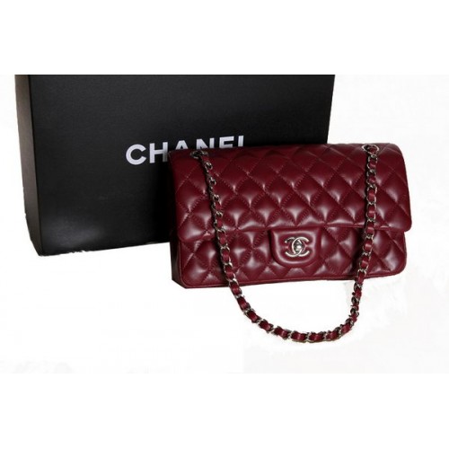 Chanel 2.55 Series Original Leather Classic Flap Bag A01112 Borgoña