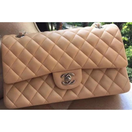 Chanel 2.55 Serie Bolso con solapa Albaricoque Cuero original A01112 Plata