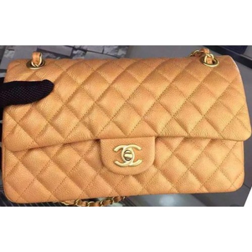 Chanel Serie 2.55 Bolso con solapa Oro Cavier Cuero A05480 Oro