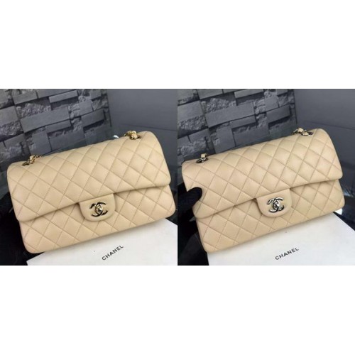 Chanel Serie 2.55 Bolso con solapa Piel de cordero A5024 Albaricoque