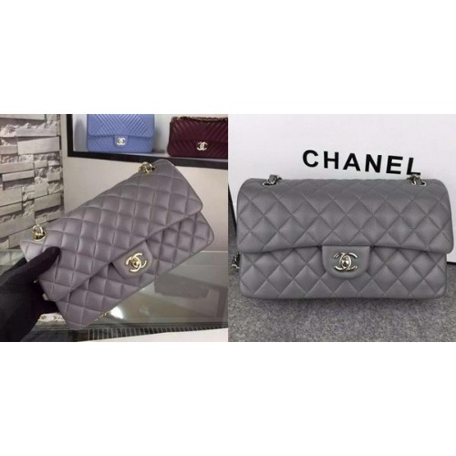 Chanel Serie 2.55 Bolso con solapa Piel de cordero A5024 Gris
