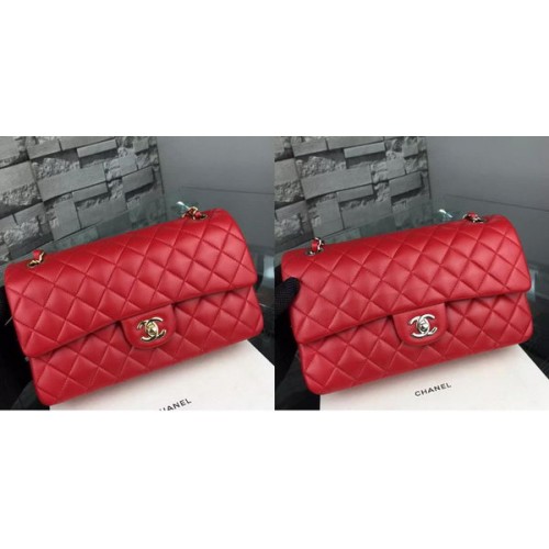 Chanel Serie 2.55 Bolso con solapa Piel de cordero A5024 Rojo