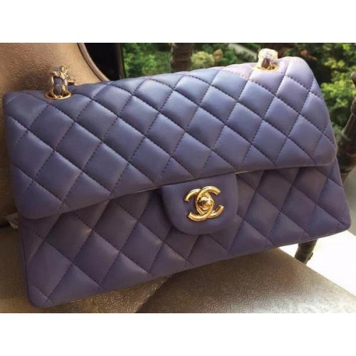 Chanel 2.55 Serie Bolso con solapa Lavanda Cuero original A01112 Oro