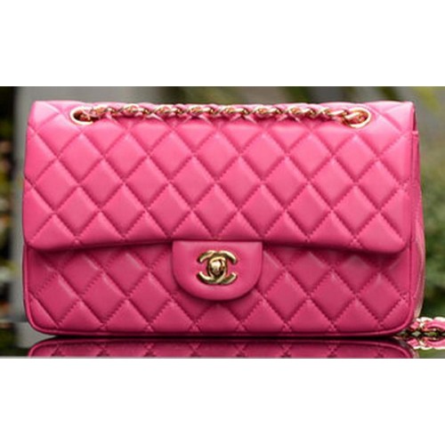 Chanel 2.55 Series Bolso con solapa Piel de oveja rosa A37586 Oro