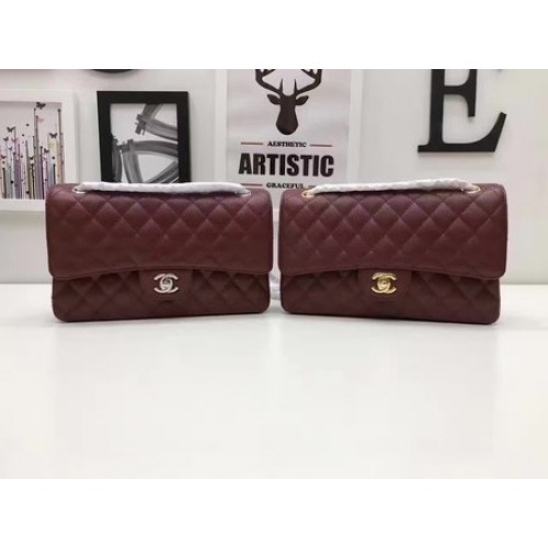 Chanel 2.55 Serie Flap Bolsos Original Cannage Patrón A1112 Vino