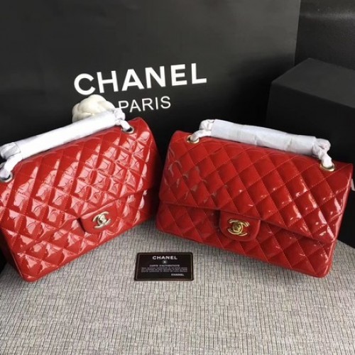 Chanel 2.55 Serie Flap Bolsos Cuero Original A1112 Rojo