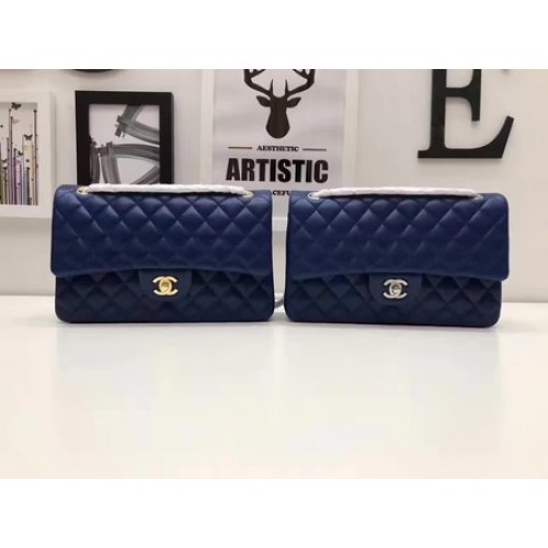 Chanel 2.55 Serie Flap Bolsos Piel de oveja original A1112 Azul