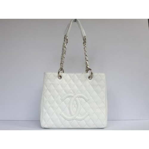 Bolso Tote Chanel Acolchado CC 35626 Blanco