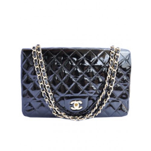 Barato Chanel Jumbo 2.55 Series Flap Bag A47600 Negro Dorado