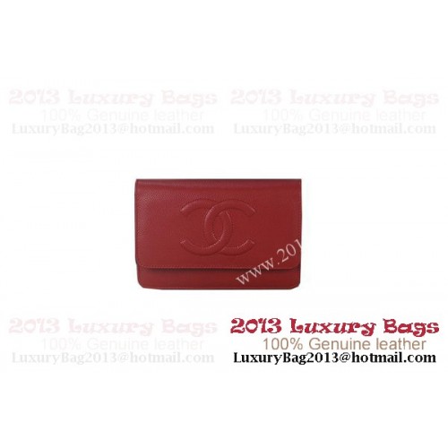 Chanel A48654 Rojo Original Cannage Patterns Bolso mini con solapa de cuero