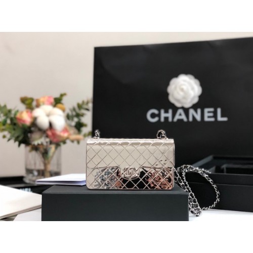 Bolso de hombro Chanel Box C5691 plata