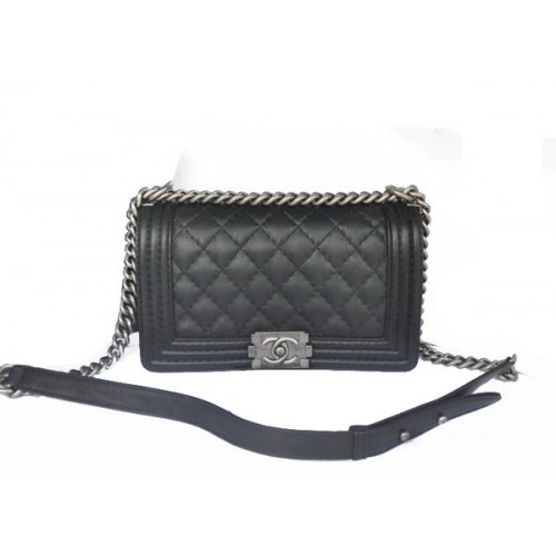 Chanel Boy Flap Bolso de Hombro Original Piel de Becerro A67086 Negro