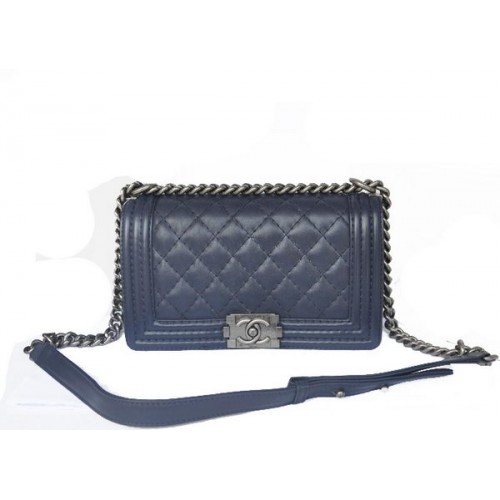 Chanel Boy Flap Shoulder Bag Original Becerro Piel A67086 RoyalBlue