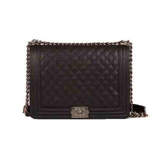 Chanel Boy Flap Shoulder Bag Original Cannage Pattern A67087 Negro