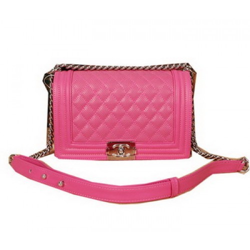 Chanel Boy Flap Bandolera Cuero Original A6870 Rosa
