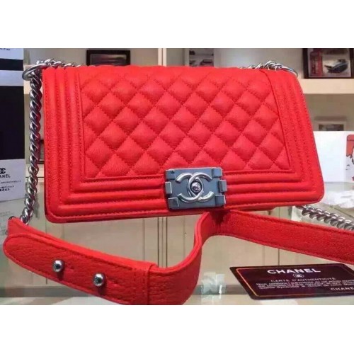 Chanel Boy Flap Bolsos de hombro Deer Leather A67086 Rojo
