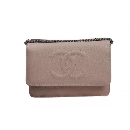 Chanel CHA48654 Bolso mini con solapa de cuero con patrones Cannage originales rosa
