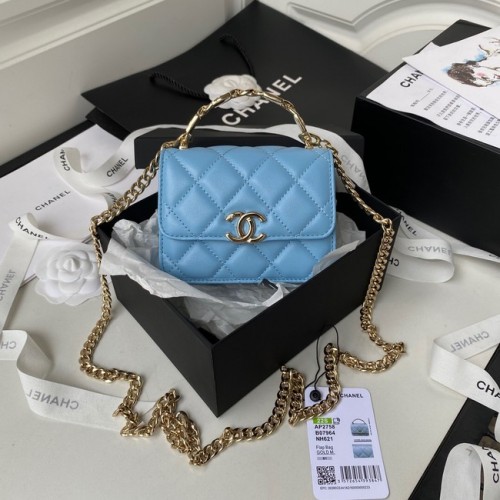 CLUTCH Chanel CON CADENA AP2758 azul