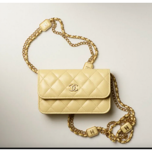 Chanel CLUTCH CON CADENA AP2929 Amarillo Claro