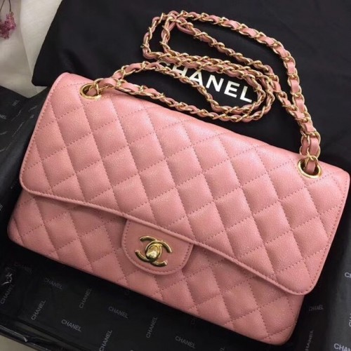 Chanel Piel de becerro metal dorado A01112 rosa