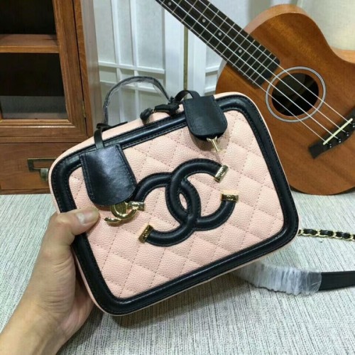 Chanel Mini Bolso De Hombro De Piel De Becerro 6070 Rosa