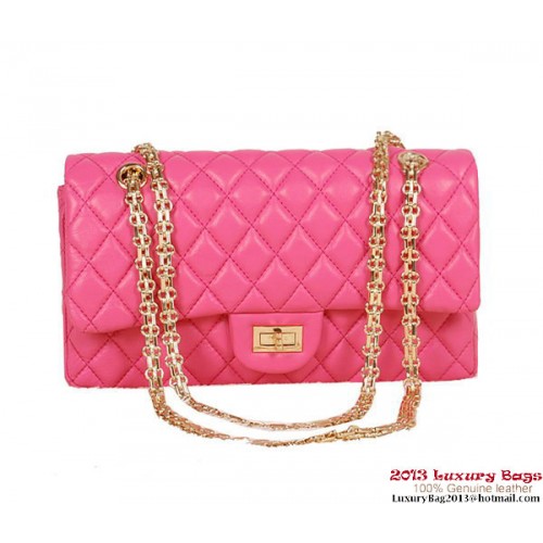 Bolso Chanel Classic 2.55 Series Piel de oveja rosa 1112 Oro