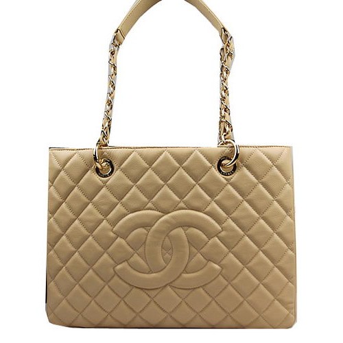 Chanel Classic Coco Bag Apricot GST Caviar Leather A50995 Oro