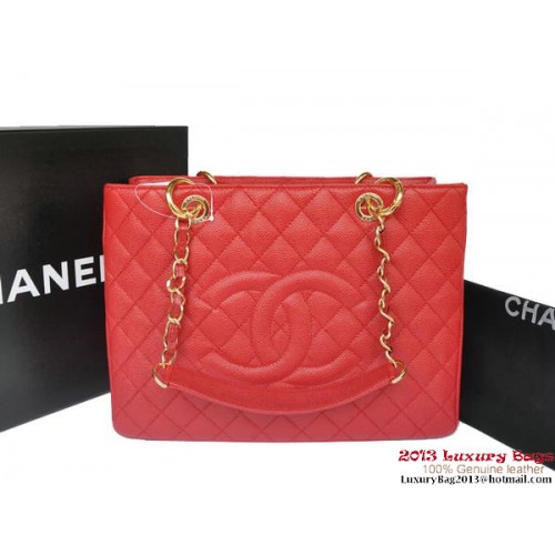 Chanel Classic Coco Bag GST Caviar Leather A36092 Oro rojo
