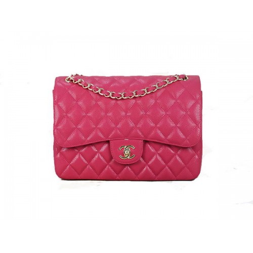 Chanel Classic Flap Bag 1113 Rose Original Cannage Pattern Leather Gold